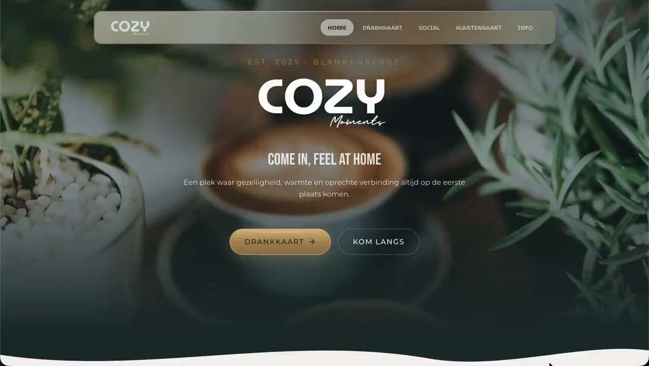 Website van COZY Moments