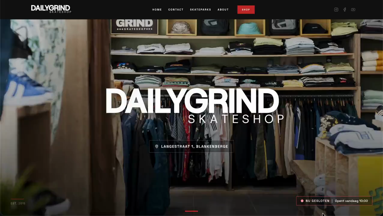 Website van Daily Grind