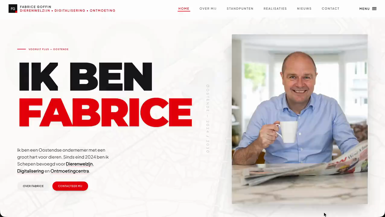 Website van Fabrice Goffin
