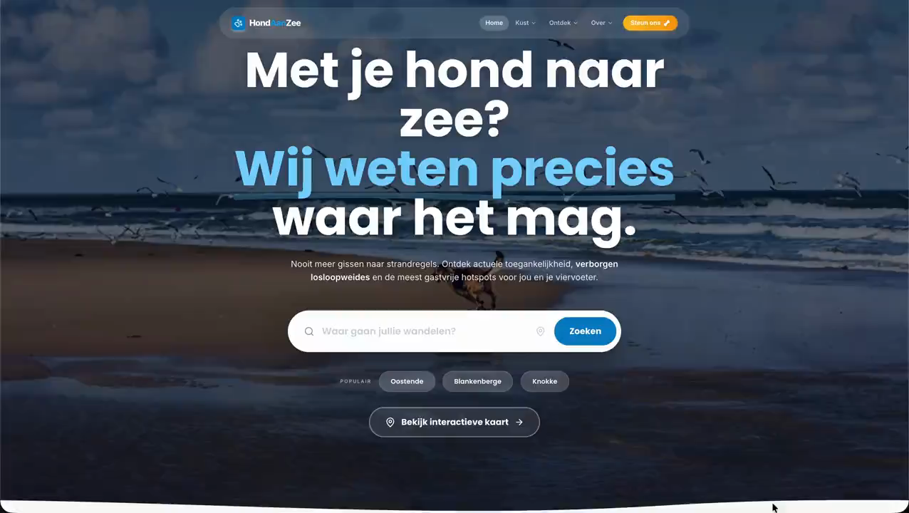 Website van Hond aan Zee